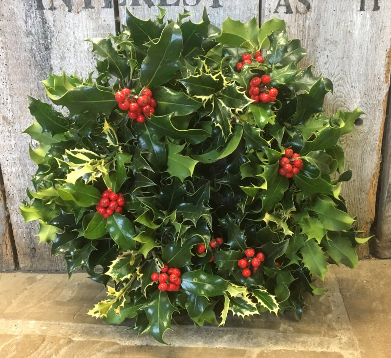 Handmade Christmas Holly Wreaths Acres Supply Garden Centre