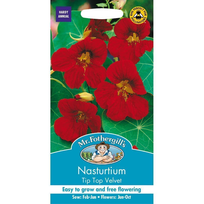 Mr Fothergills Nasturtium Tip Top Velvet 25 Seeds