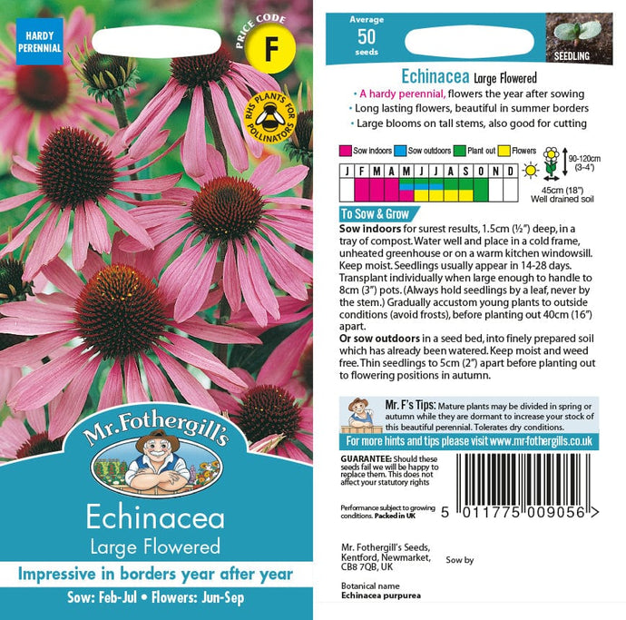 Mr Fothergills Echinacea Large Flowered 50 Seeds