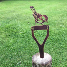 Load image into Gallery viewer, BLUE TIT ON A SPADE, 35CM H