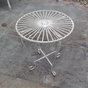 White curly side table