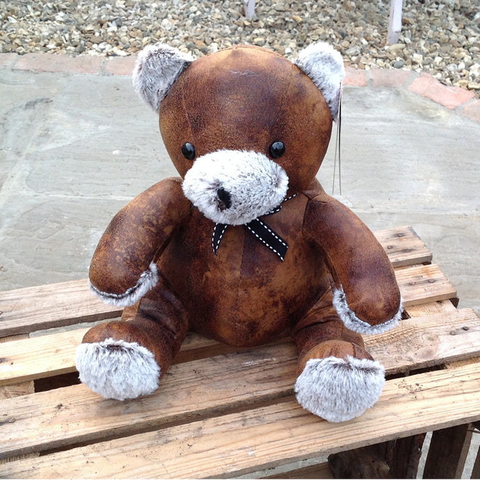 Leather shop teddy bear